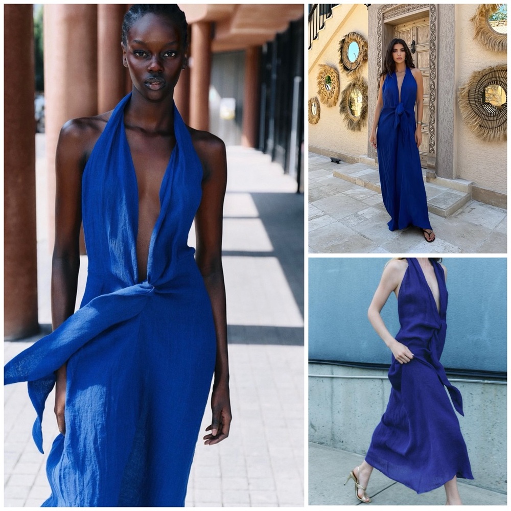 ZARA ~  Long linen dress — ZW COLLECTION